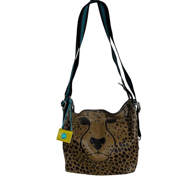 Gabs TIGER G3 Convertible Shoulder Bag Backpack Tote Leather Denim Animal Print - Picture 2 of 15